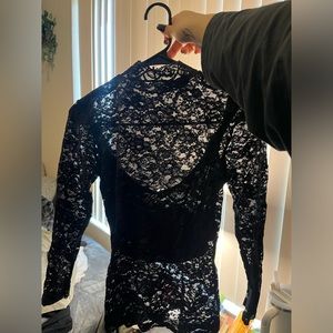 Floral Mesh See Through long sleeve